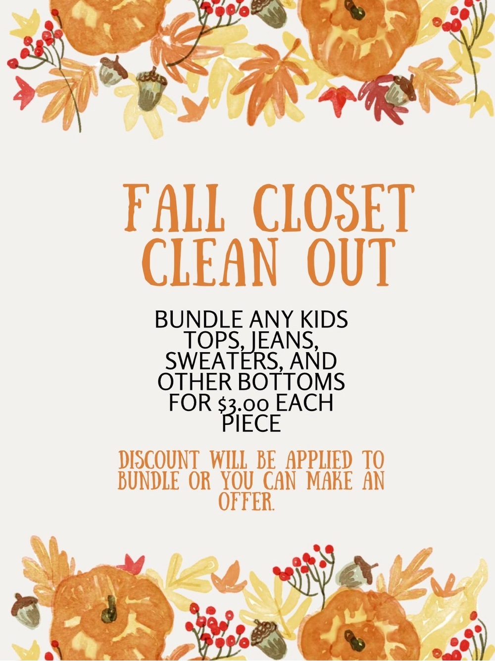 Fall Closet Clean Out